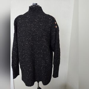 Tahari Black and Gold Knit Sweater